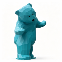 Statue d'ours géométrique moderne en résine pour décoration extérieure de jardin, taille et couleur personnalisables, OEM ODM, vente en gros, cadeau
