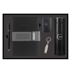 Set de Regalo de Accesorios de Escritorio Ejecutivo de Acero Inoxidable: Cuaderno Personalizado Grabado, Tarjetero Multi-Slot, Botella Térmica y Bolígrafo (Venta al por Mayor) - Product Image 2