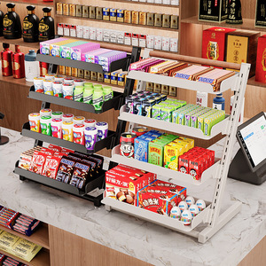 Expositor de mostrador multinivel para supermercados, estante escalonado para aperitivos, soporte de exhibición ajustable, estantería de almacenamiento para tiendas de conveniencia - Product Image 2