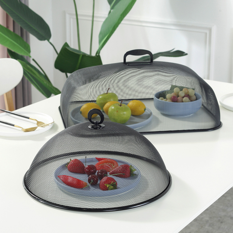 Прямоугольная круглая металлическая сетка для пищевых продуктов, металлическая сетка 50 см, покрытие из пищевого металла