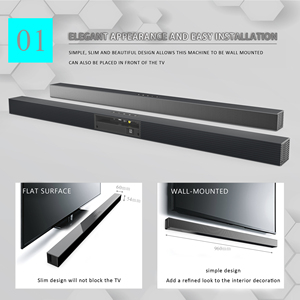 BS-18A 4 loa Nhà hát Soundbar không dây, ống tiếng vang kép, nhiều đầu vào âm thanh, hỗ trợ treo tường - Product Image 3