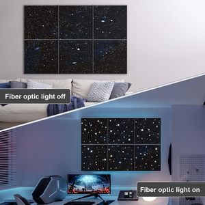 <span class=keywords><strong>Panneaux</strong></span> acoustiques colorés de <span class=keywords><strong>fibre</strong></span> optique de couleur unie pour la conception graphique ambiante à télécommande d'étirement de la chaleur de lumière d'étoile d'hôtels modernes - Product Image 2