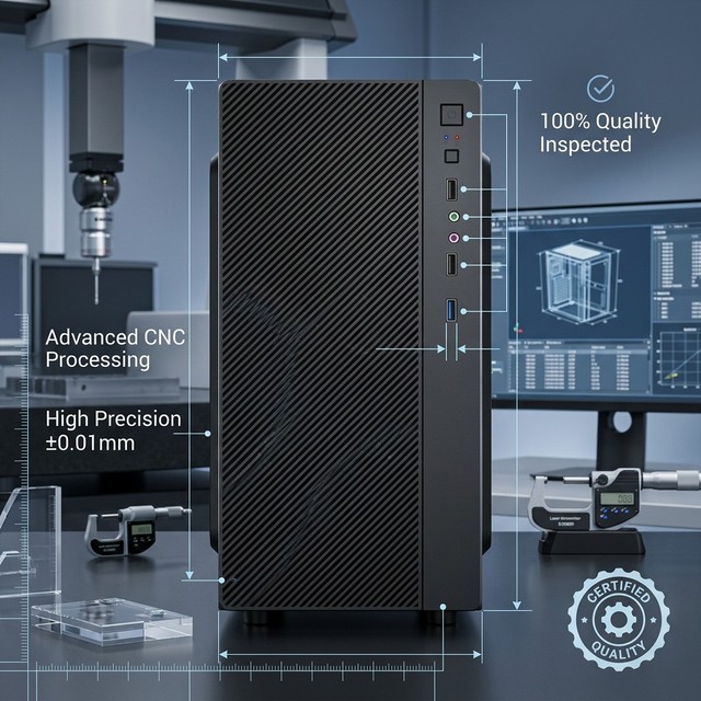 Mid Tower Office Computer Case Wholesale Micro ATX Office PC Case OEM Computer Cases & Towers Desktop Chassis for PC Parts