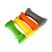 Câble de treuil synthétique 12000 lbs 1/4" x 50' avec crochet pour ATV, UTV, 4x4, ligne de récupération tout-terrain