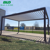 Système de toit à lames en aluminium, gazebo de jardin électrique, imperméable, kit de toit à lames