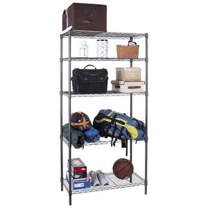رفوف سلكية لغرفة المعيشة منخفضة التكلفة ، رف تخزين منزلي معدني 5 طبقات واجب خفيف - Product Image 1