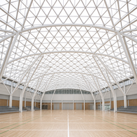 Matériaux de structure en acier Q235B/Q355B sur mesure, capacité de charge de toit de plus de 20 lb/po² pour bâtiments de gymnases intérieurs à grande portée