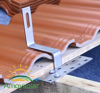 Support de montage de panneaux solaires non réglable avec crochets pour toitures en tuiles – Système de fixation solaire
