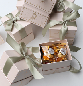 Caja de regalo de boda para invitados, pendientes de cinta, embalaje de joyería, Cajas de Regalo, juego de caja de regalo para mujer - Product Image 1