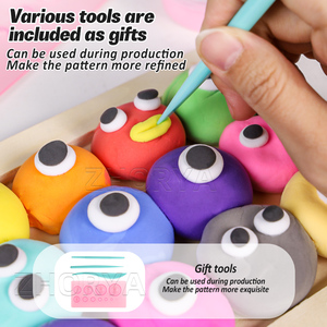 Ensemble de pâte à modeler super légère à séchage à l'air libre Zhorya, 24 couleurs, non toxique, pour enfants, kit de pâte à modeler DIY - Product Image 4