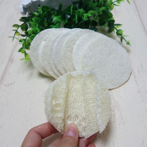 Éponge de bain exfoliante ronde en loofah naturel certifiée écologique, style simple, <span class=keywords><strong>pour</strong></span> <span class=keywords><strong>le</strong></span> corps et <span class=keywords><strong>le</strong></span> spa - Product Image 4