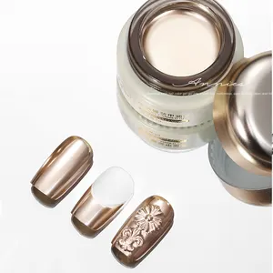 Großhandel vegane organische Metalls piegel Nail Art Gel Gold Silber flüssige metallische UV-Gel Nagellack