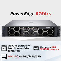 Enterprise Dells PowerEdge R750 R750xs 2U AI Server Computer for Intel Xeon GPU Deep Learning Cloud Virtualization Host Servers