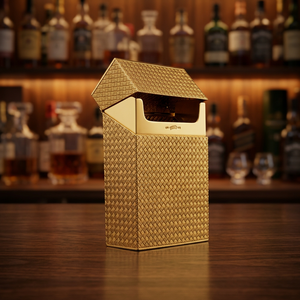 Boîte à cigarettes antique en laiton fait main avec couvercle, étui de rangement vintage gravé – Forme cylindrique de luxe finition dorée, résistant à l'eau - Product Image 2