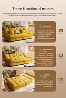 Popular Sofá Cama Moderno Nube en Crema de Terciopelo, Sofá Doble Plegable Día y Noche para Sala de Estar, Muebles para el Hogar