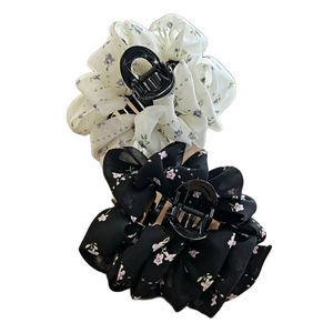 Elegant floral ruffled hair <b>clip</b> for women, perfect for updos, cute shark <b>clips</b>, and hair accessories for thick hair. - Product Image 5