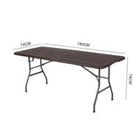 Table pliante légère en HDPE, design peu encombrant pour la salle à manger intérieure/extérieure et l'utilisation en cour