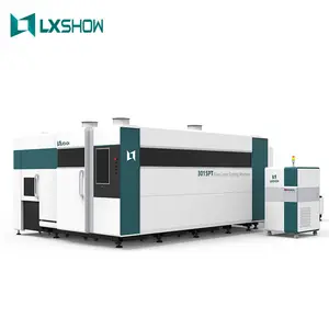 סגור מלא כל כיסוי 3000*1500mm Raycus IPG 3000w 6kw 8kw 12kw cnc סיבי מתכת צינור לייזר מכונת חיתוך 4kw לייזר קאטר