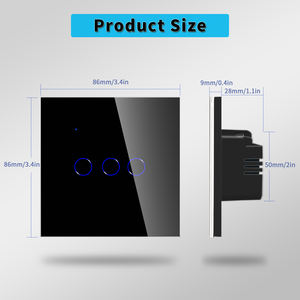 Touchmi Atacado CE 1/2/3/4 Gang <span class=keywords><strong>Smart</strong></span> Home Espelho Painel de Vidro Cristal Tuya Wifi Alexa Wall Touch <span class=keywords><strong>Light</strong></span> Interruptor Inteligente - Product Image 4