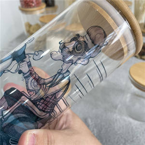 Bamboo Top Airtight Silicone Seal BPA Free Glass Food Canister stocked Multiple sizes <strong>pantry</strong> jars For Heat Press Printing - Product Image 5