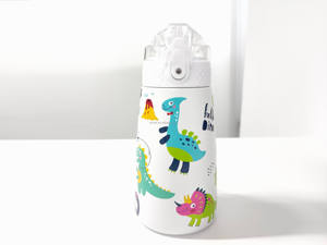 Wholesale Custom Kids Water <b>Bottles</b> Double Wall Stainless Steel Drink <b>Bottle</b> With Silicone As <b>Straws</b> Back To School Gift Idea - Product Image 3