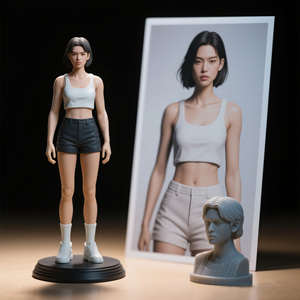 Sculpture Personnalisée en Résine de Qualité Supérieure Imprimée en 3D Figurine Réaliste Personnalisée Socle aux Tons Profonds d'Après Votre <span class=keywords><strong>Photo</strong></span> Souvenir Services d'Usinage - Product Image 3