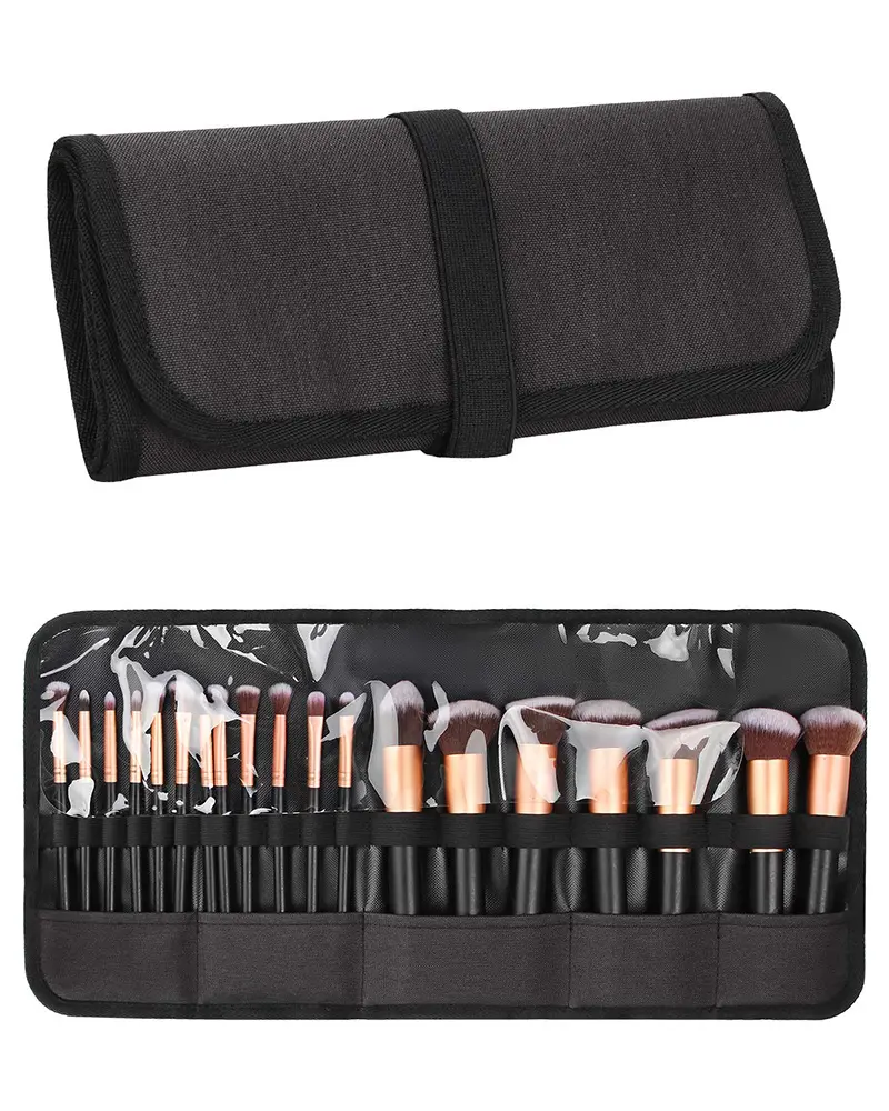 Roll Up Maquillage Brosse Organisateur Pliant Voyage Professionnel Pinceaux De Maquillage Cas Sac Stand-up Cosmétique Sac Artiste Sac De Rangement