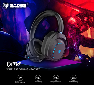 Cuffie Gaming Wireless Ergonomiche <span class=keywords><strong>SADES</strong></span> con Driver Dinamico, Microfono Rimovibile, Riduzione Rumore AI e Luci Dinamiche a Effetto Respirazione - Product Image 4