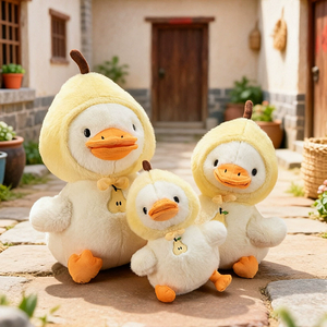 Peluche a forma di anatra ricamata super morbida, giocattolo di peluche per bambini, decorazione per la camera da letto, regalo di compleanno e festività, all'ingrosso - Product Image 2