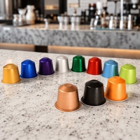 Conteneur vide pour capsules de café en aluminium de 15 ml 5 g, de qualité alimentaire, écologique, avec couvercle en aluminium, impression de logo personnalisée, diverses options