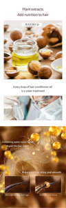 Sérum capillaire à l'huile d'argan personnalisé, meilleur soin réparateur et lissant, produits de soin contre la perte de cheveux, traitement biologique, sérum capillaire Luodais - Product Image 6