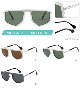 Gafas de Sol Irregulares de Alta Calidad <span class=keywords><strong>para</strong></span> Hombre y Mujer, Gafas de Sol Planas <span class=keywords><strong>para</strong></span> Fotografía Urbana - Product Image 2