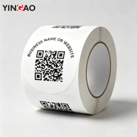 Autocollants personnalisés avec code QR en rouleau, étiquettes adhésives personnalisées avec logo pour entreprises, autocollants en vinyle imperméables pour emballages professionnels