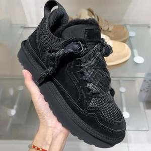 Botas de nieve de plataforma Tazz Tasman Lowmel Sand Trainer para mujer, botines de piel de oveja para hombre y mujer, calzado de invierno australiano - Product Image 2