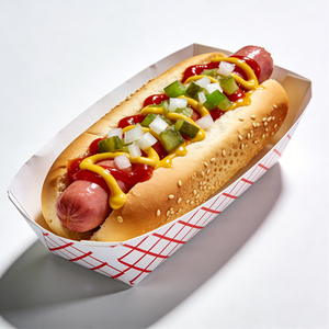 Scatola per Hot Dog in Carta Personalizzata, Vassoio Monouso Riciclabile per Hot Dog per Feste e Barbecue - Product Image 2