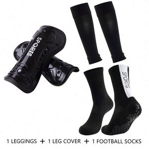 Chaussettes de football antidérapantes épaissies en tissu éponge avec couvre-jambes et protège-mollets divins - Product Image 2