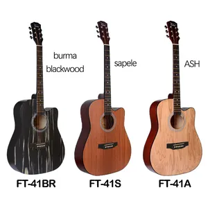 Bulk Guitar Instruments Stain 41 Zoll Cutaway ASH Wood Folk Gitarre Akustik gitarre