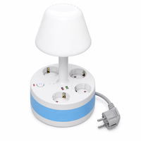 Multiprise de table standard UE avec 4 prises USB multifonctions, idéale pour la maison, la chambre et le chevet, câble de 2m