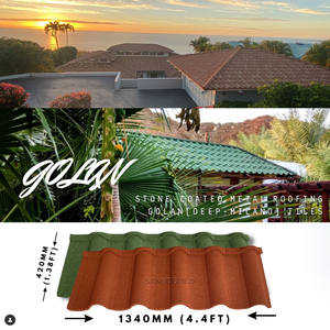 Prix d'usine, garantie 50 ans, tuiles de toiture en acier ondulé revêtues de pierre colorée, type classique, Brésil, Mexique, Amérique du Sud - Product Image 2