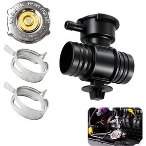 CeYhtly New Radiator Coolant Filler Neck with Cap and <b>Clips</b> Black Plastic for for 200 Sebring 2001 2004 2007 2018 - Product Image 1