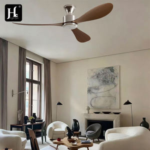 Ventilador de techo LED con luces, 3 aspas de madera maciza, 6 velocidades variables, control remoto - perfecto para comedores y salas de estar - Product Image 6