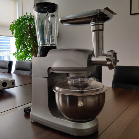 2020 Horus Оптовая Продажа с фабрики Профессиональная Серебристая чаша из нержавеющей стали 5 л 4 в 1 Многофункциональный Настольный миксер для теста для муки