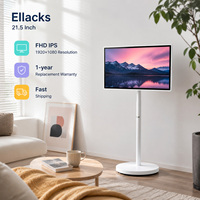 Téléviseur intelligent portable FHD 21,5 pouces avec système Android 13, autonomie de 7 heures, idéal pour la diffusion en direct à domicile et le fitness
