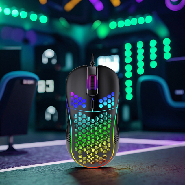 OEM ODM Ergonomic Design Programmable 6 Buttons Lightweight USB Wireless Optical Sensor Gaming Mouse RGB Backlit 1200 DPI