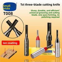 Fraise droite TCT à 3 dents, fraise à carbure pour rainurage et découpe du MDF, du contreplaqué et du panneau de particules
