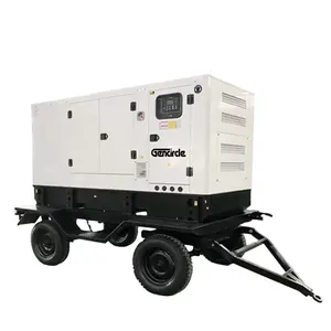 60kva 80kva 120kva бесшумный дизельный генератор на прицепе 50/60 Гц с водяным охлаждением мощный генератор