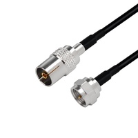 Cable Coaxial RF Tipo F a TV Personalizado, Cable de Extensión de Antena RG58 con Doble Blindaje