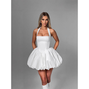 Gonna casual a trapezio con logo personalizzato, gonna corta con fiocco, <span class=keywords><strong>abito</strong></span> <span class=keywords><strong>plissettato</strong></span> all'americana, vendita all'ingrosso direttamente dalla fabbrica - Product Image 4