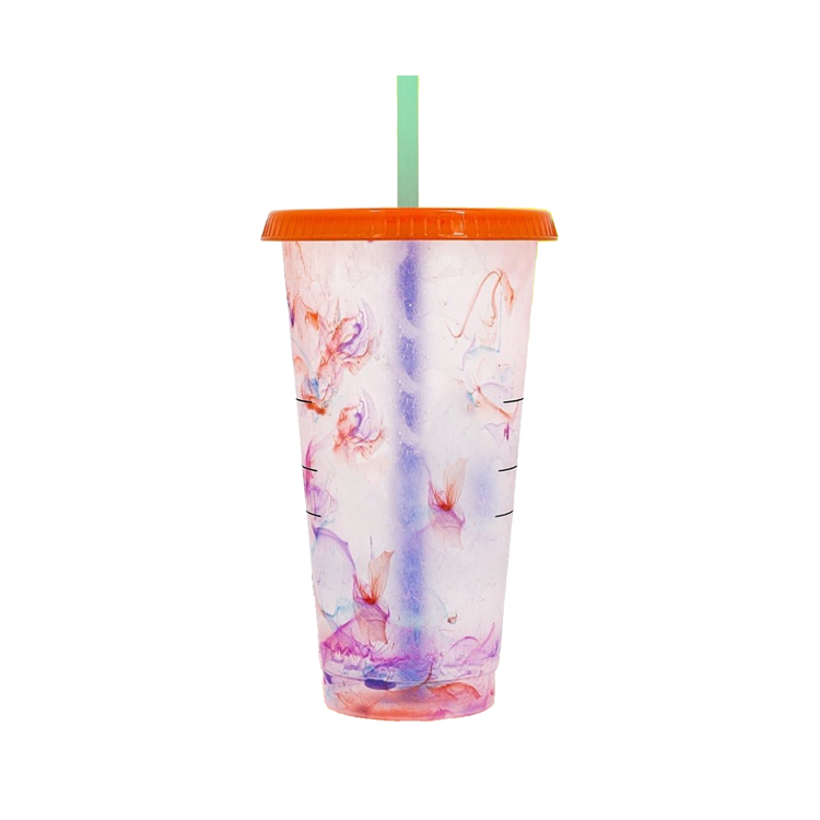 Bpa Free16 oz Magic Mug Wholesale Prices Cold 24oz Reusable Color Changing Cold Cups With Lid And Straw