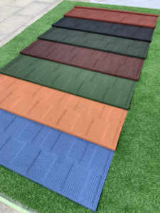迪拜建筑用环保现代石材涂层屋顶金属瓦方便石材涂层屋顶板 - Product Image 4